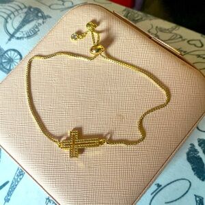 Gold Cross Bracelet